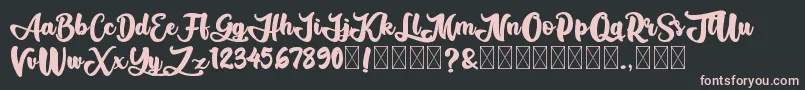 AliandoRocky Font – Pink Fonts on Black Background