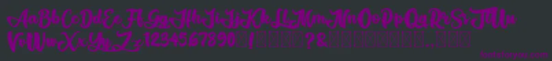 AliandoRocky Font – Purple Fonts on Black Background