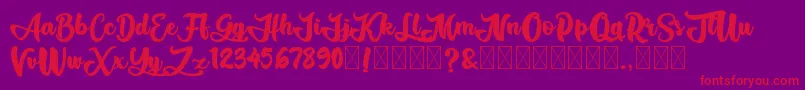 fuente AliandoRocky – Fuentes Rojas Sobre Fondo Morado