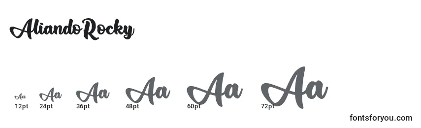 Größen der Schriftart AliandoRocky