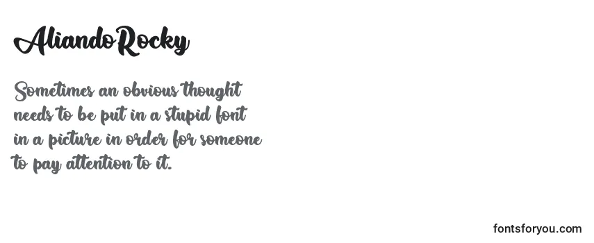 Schriftart AliandoRocky