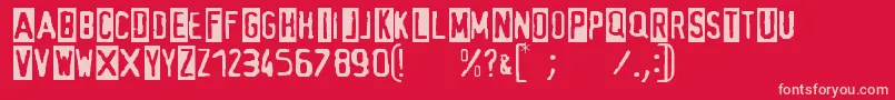 Alias Font – Pink Fonts on Red Background