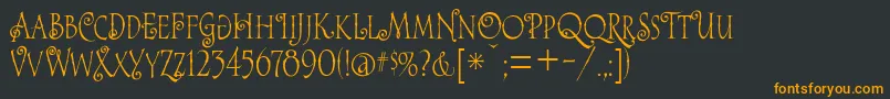 Alice Font – Orange Fonts on Black Background