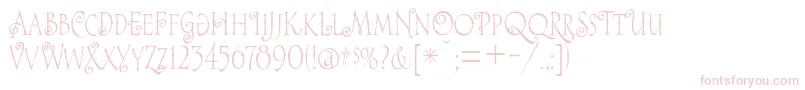 Alice Font – Pink Fonts on White Background