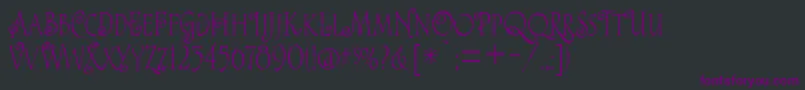 Alice Font – Purple Fonts on Black Background