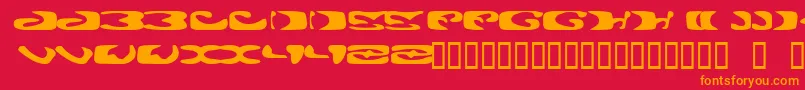 ALIE    Font – Orange Fonts on Red Background