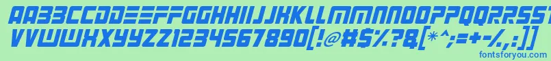 En savoir plus sur la police Alien Android Italic Police Alien Android Italic – polices bleues sur fond vert