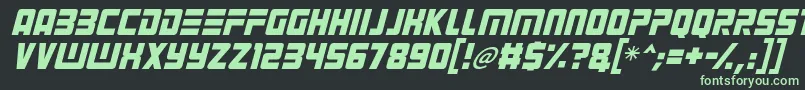fuente Alien Android Italic – Fuentes Verdes Sobre Fondo Negro