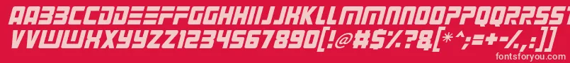 Saiba mais sobre a fonte Alien Android Italic Fonte Alien Android Italic – fontes rosa em um fundo vermelho