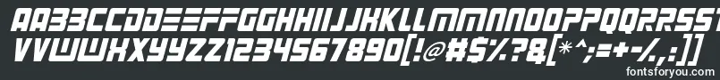 Alien Android Italicフォントについての詳細 フォントAlien Android Italic – 黒い背景に白い文字