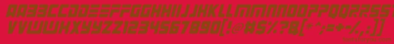 Police Alien Android Italic – polices brunes sur fond rouge