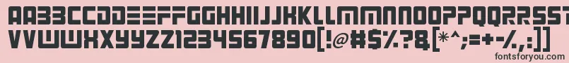 Fonte Alien Android – fontes pretas em um fundo rosa