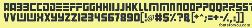 Alien Android Font – Black Fonts on Yellow Background