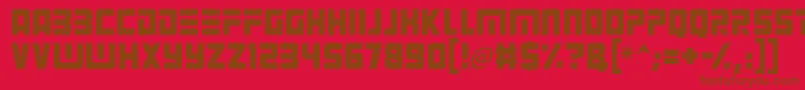 Alien Android Font – Brown Fonts on Red Background