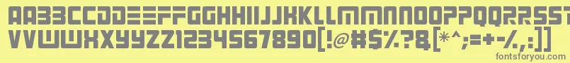 Шрифт Alien Android – серые шрифты на жёлтом фоне