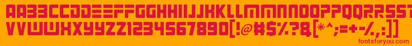 Alien Android Font – Red Fonts on Orange Background