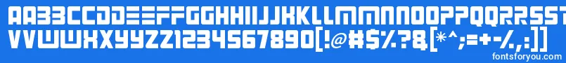 Alien Android Font – White Fonts on Blue Background