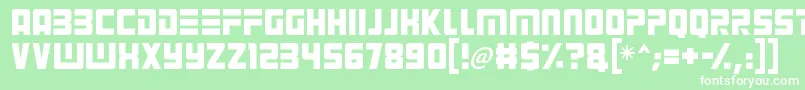 Alien Android Font – White Fonts on Green Background