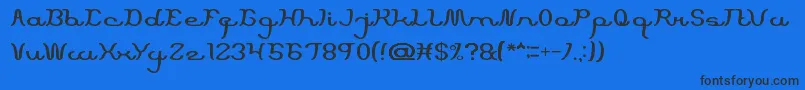 fuente ScriptMachine – Fuentes Negras Sobre Fondo Azul