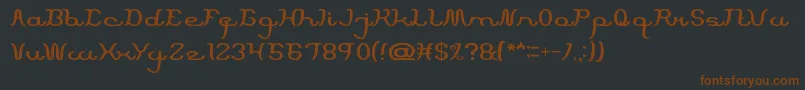 Fonte ScriptMachine – fontes marrons em um fundo preto