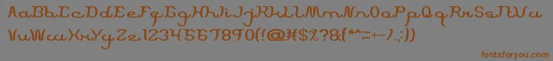 ScriptMachine Font – Brown Fonts on Gray Background