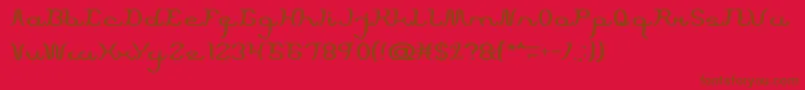Police ScriptMachine – polices brunes sur fond rouge