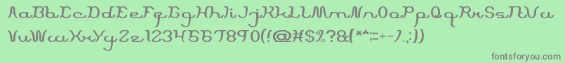 フォントScriptMachine – 緑の背景に灰色の文字