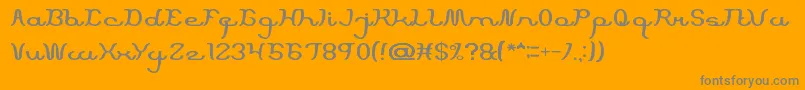 ScriptMachine Font – Gray Fonts on Orange Background