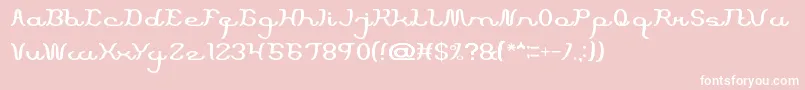 ScriptMachine Font – White Fonts on Pink Background