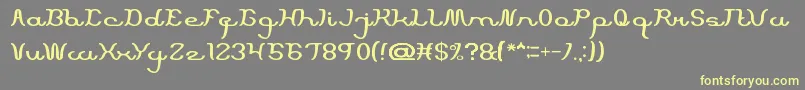 ScriptMachine Font – Yellow Fonts on Gray Background