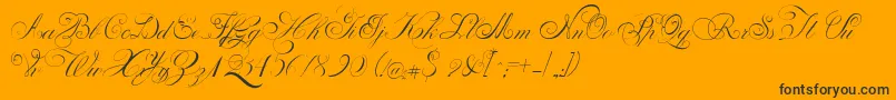 PenabicoLimitedFreeVersion-Schriftart – Schwarze Schriften auf orangefarbenem Hintergrund