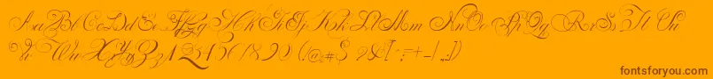 PenabicoLimitedFreeVersion-Schriftart – Braune Schriften auf orangefarbenem Hintergrund