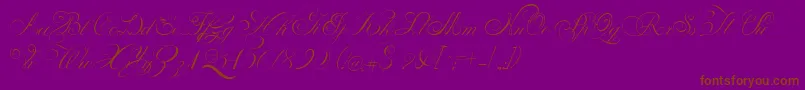 PenabicoLimitedFreeVersion Font – Brown Fonts on Purple Background