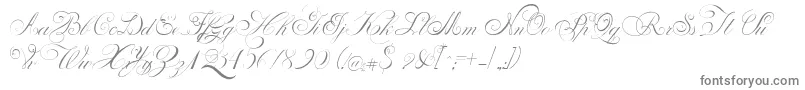フォントPenabicoLimitedFreeVersion – 白い背景に灰色の文字