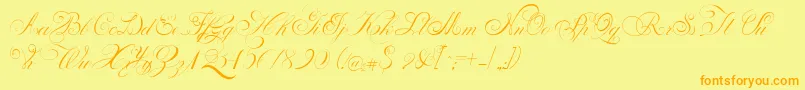 PenabicoLimitedFreeVersion Font – Orange Fonts on Yellow Background