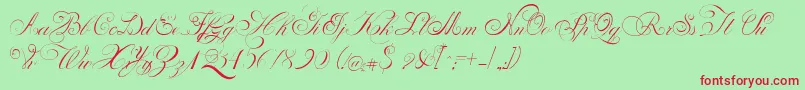 PenabicoLimitedFreeVersion Font – Red Fonts on Green Background