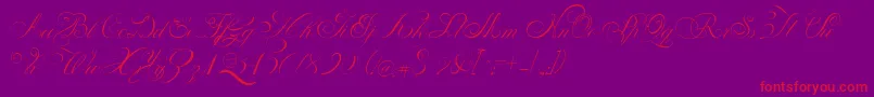 PenabicoLimitedFreeVersion-Schriftart – Rote Schriften auf violettem Hintergrund