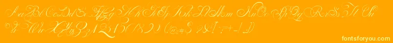 フォントPenabicoLimitedFreeVersion – オレンジの背景に黄色の文字