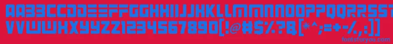 Alien Android Font – Blue Fonts on Red Background