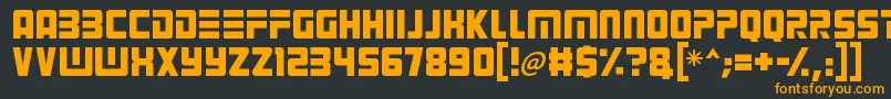 Alien Android Font – Orange Fonts on Black Background