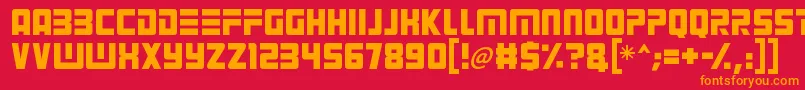 Alien Android Font – Orange Fonts on Red Background