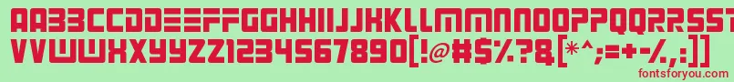 Alien Android Font – Red Fonts on Green Background