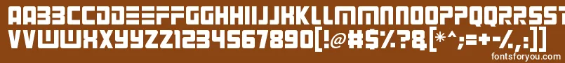 Alien Android Font – White Fonts on Brown Background