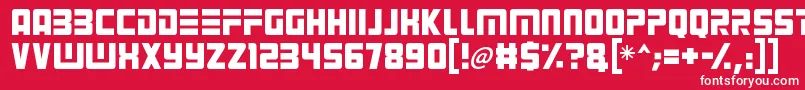 Alien Android Font – White Fonts on Red Background
