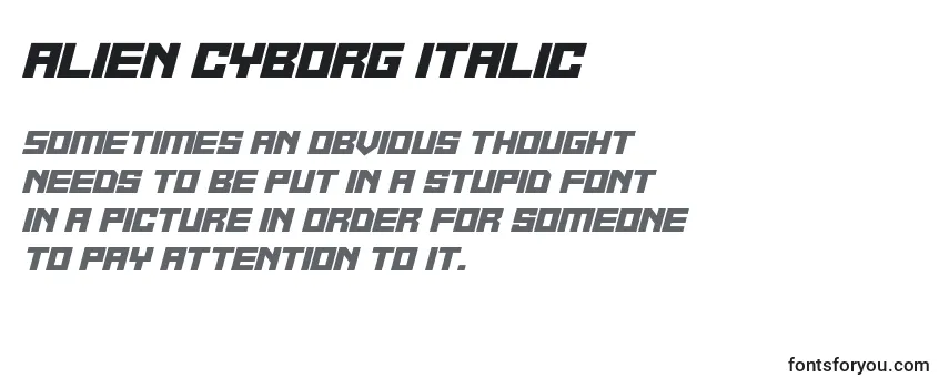 Alien Cyborg Italic-fontti