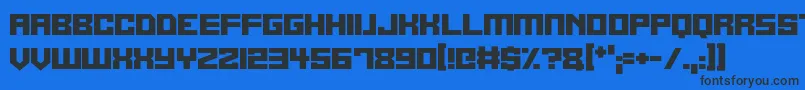 フォントAlien Cyborg – 黒い文字の青い背景