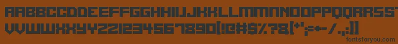 Czcionka Alien Cyborg – czarne czcionki na brązowym tle