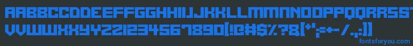 フォントAlien Cyborg – 黒い背景に青い文字