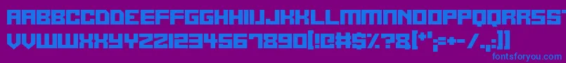 Alien Cyborg-fontti – siniset fontit violetilla taustalla