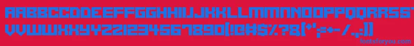 Czcionka Alien Cyborg – niebieskie czcionki na czerwonym tle